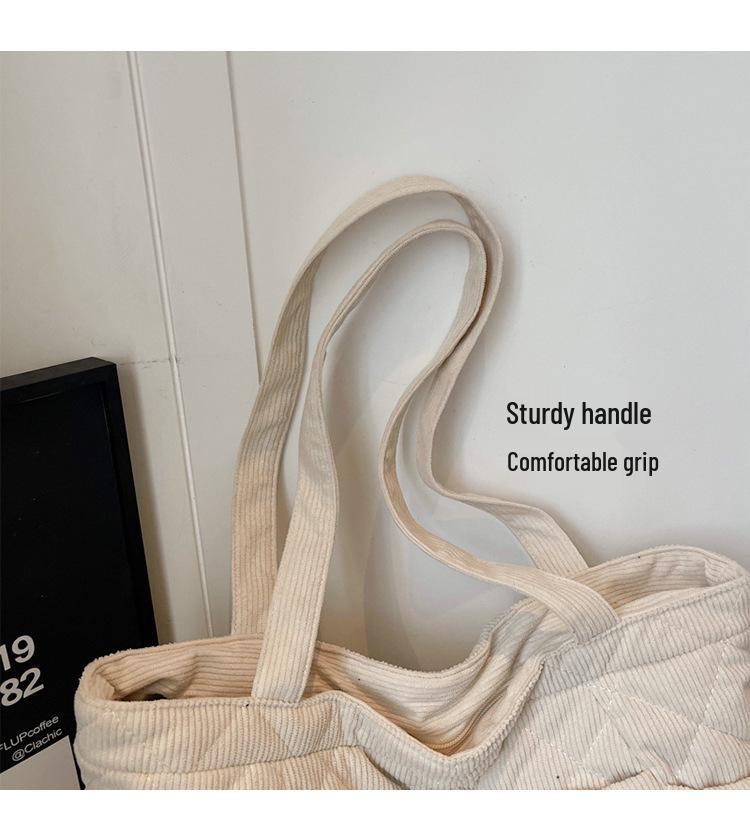 New 2026 Women's Large Capacity Diamond Pattern Tote - Fashionable, Simple Solid Color Handbag for Commuting and Everyday Use.
