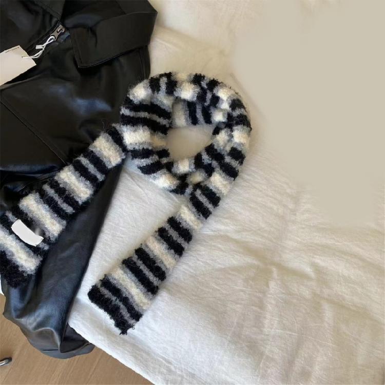 Women Skinny Scarf Thin Choker Knit Belt Long Tie Scarf Bag Handle Wrap