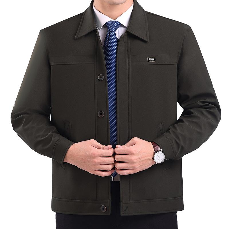 Middle-aged and Elderly Men's Jackets, Spring and Autumn Men's Jackets, Dad Jackets, Tops, Elderly Clothes and Gowns