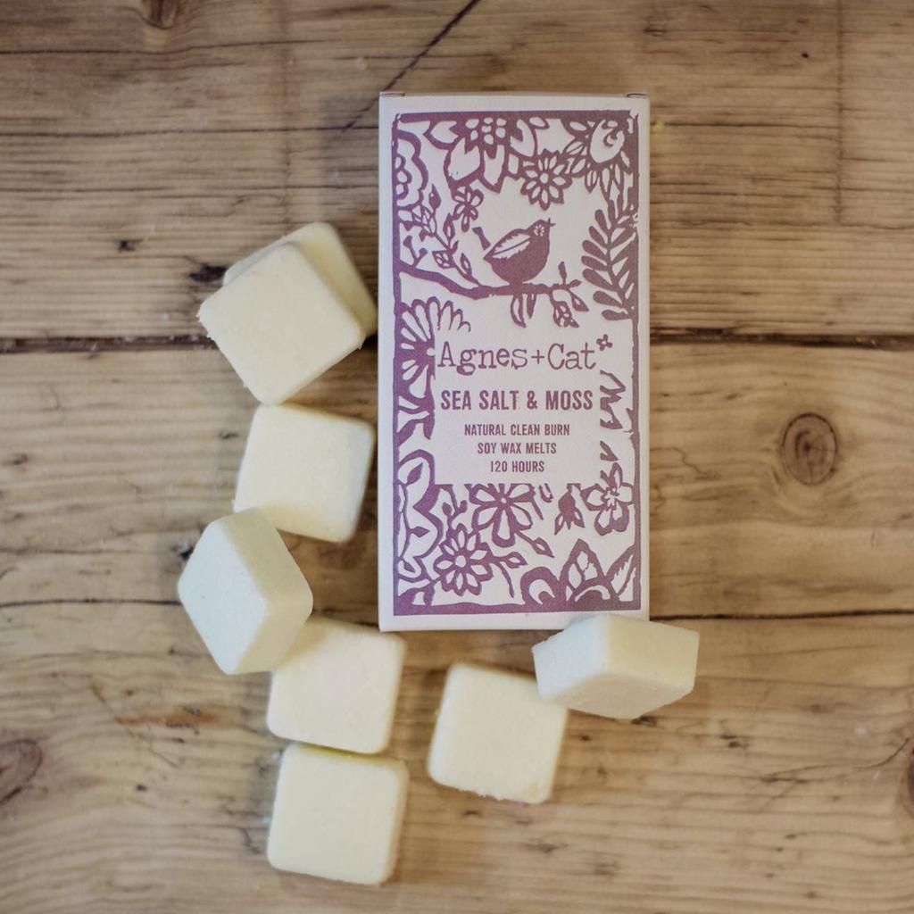 Agnes + Cat Box of 8 Wax Melts – Seasalt + Moss