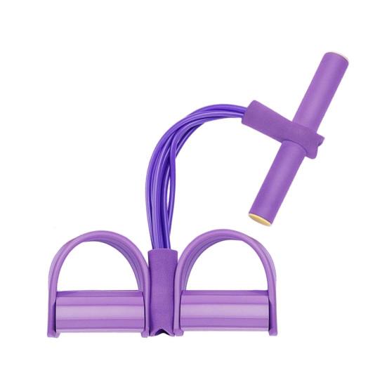 Sit-up Pedal Puller Resistance Band with Handle Multifunction 4/6-Tube Elastic Yoga Pull Rope Men Women Pedal Tensioner Exerciser Workout Equipment