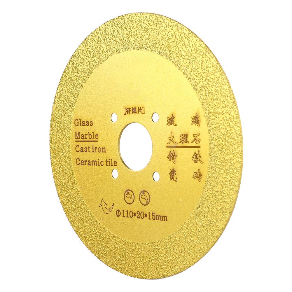 110mm Diamond Cutting Grinding Disc Brazed Saw Blade Wheel for Ceramic Glass Stones (#01)