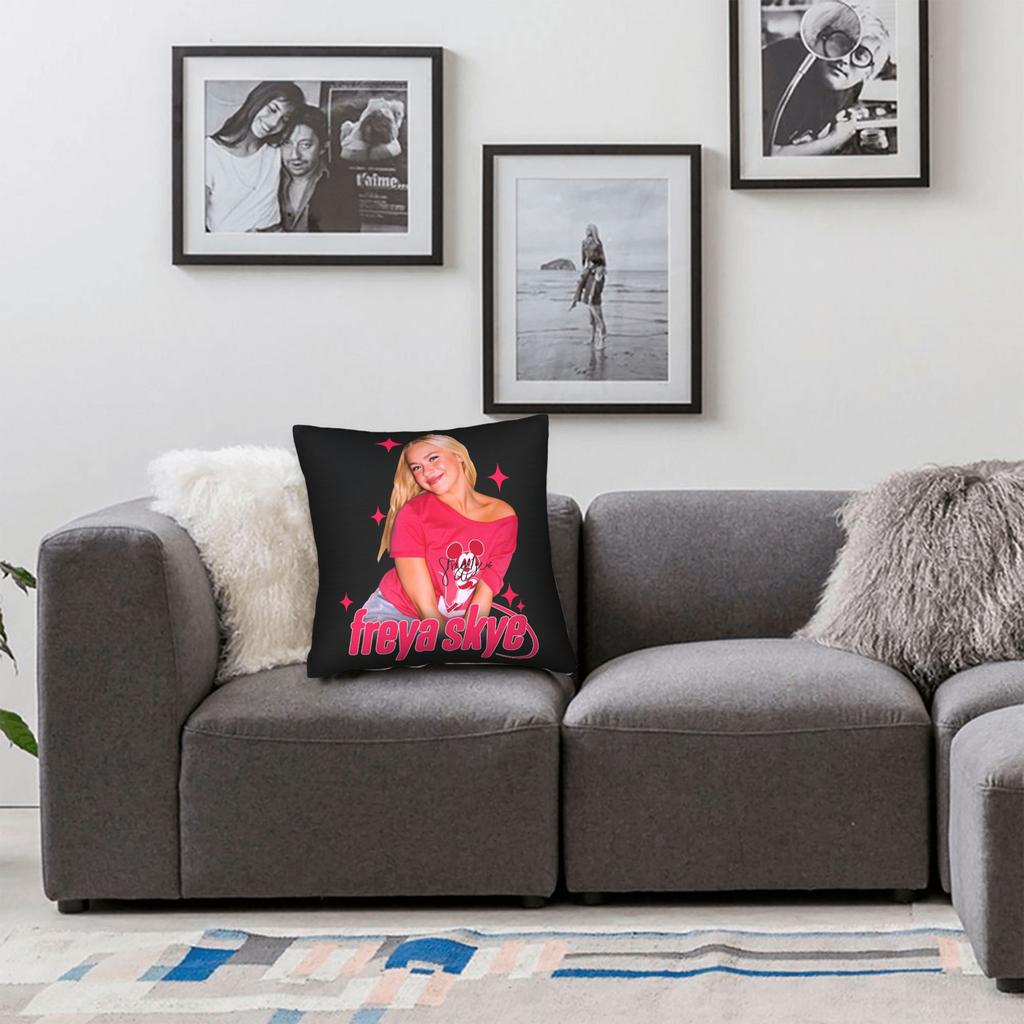 S-Freyas Skye Uk Singer Stars Align Concert Pillow Cover Design Cushion Cover Retro Trendy Pillow Case For Sofa Home Decor
