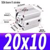 SDA Mini Pneumatic Cylinder, High Thrust, Thin Type, Bore Sizes 20/25/32/40/50