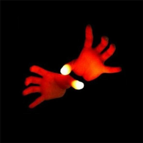 2Pcs Super Bright LED Magic Trick Props Light Thumbs Fingers Luminous Lamps