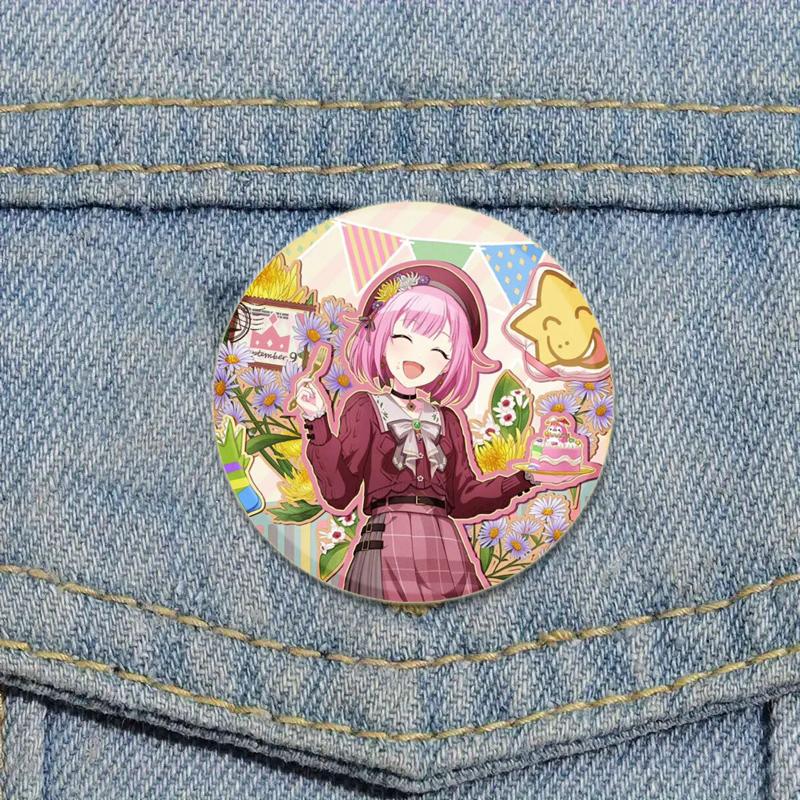 32/44/58mm Project SEKAI Blaszany Pin Okrągły Kreskówkowy Wpinany Broszki na Plecak Ubrania Akcesoria Odznaka Kolekcjonerska Anime Dekoracja Słodki
