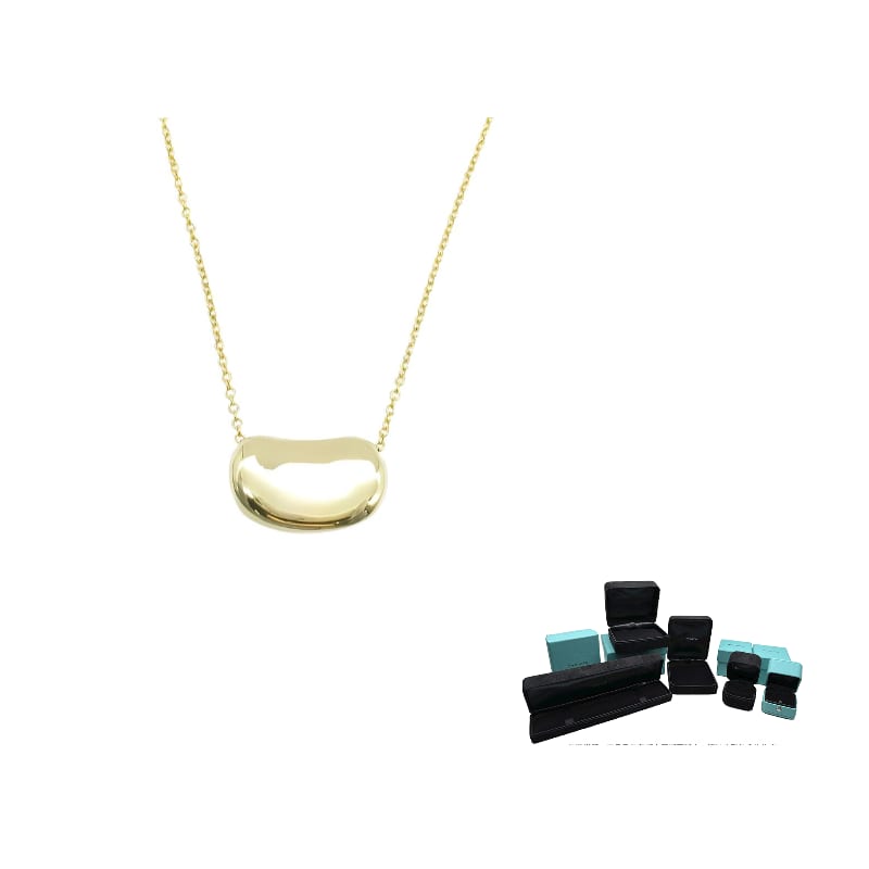 TIFFANY & CO. 2010s 18kt Yellow Gold Bean Pendant Necklace 959047