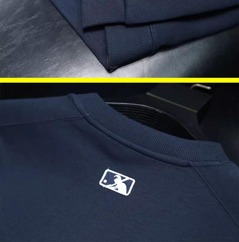 Europeisk Stil Broderad Smal Passform Långärmad Tröja för Herrar