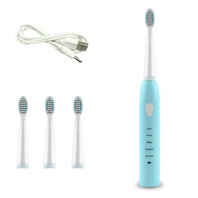 4 Bürstenköpfe Sonic elektrische Zahnbürste Ultraschall automatische Zahnbürste USB wiederaufladbar wasserdicht Erwachsene