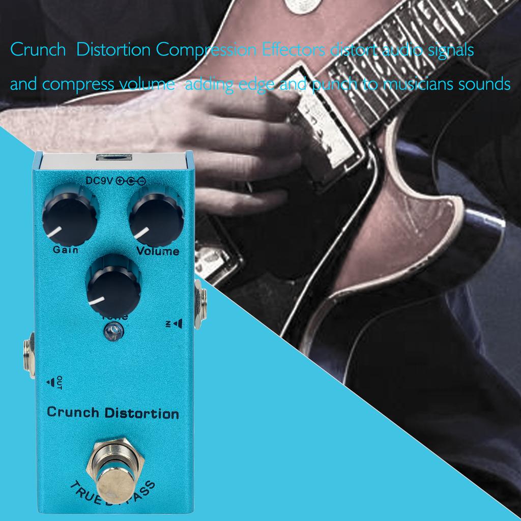 Electric Guitar Pedal Overdrive/ Distortion/Chorus/Delay/Tremolo Delay True Bypass, Durable Design for Versatile Tones
