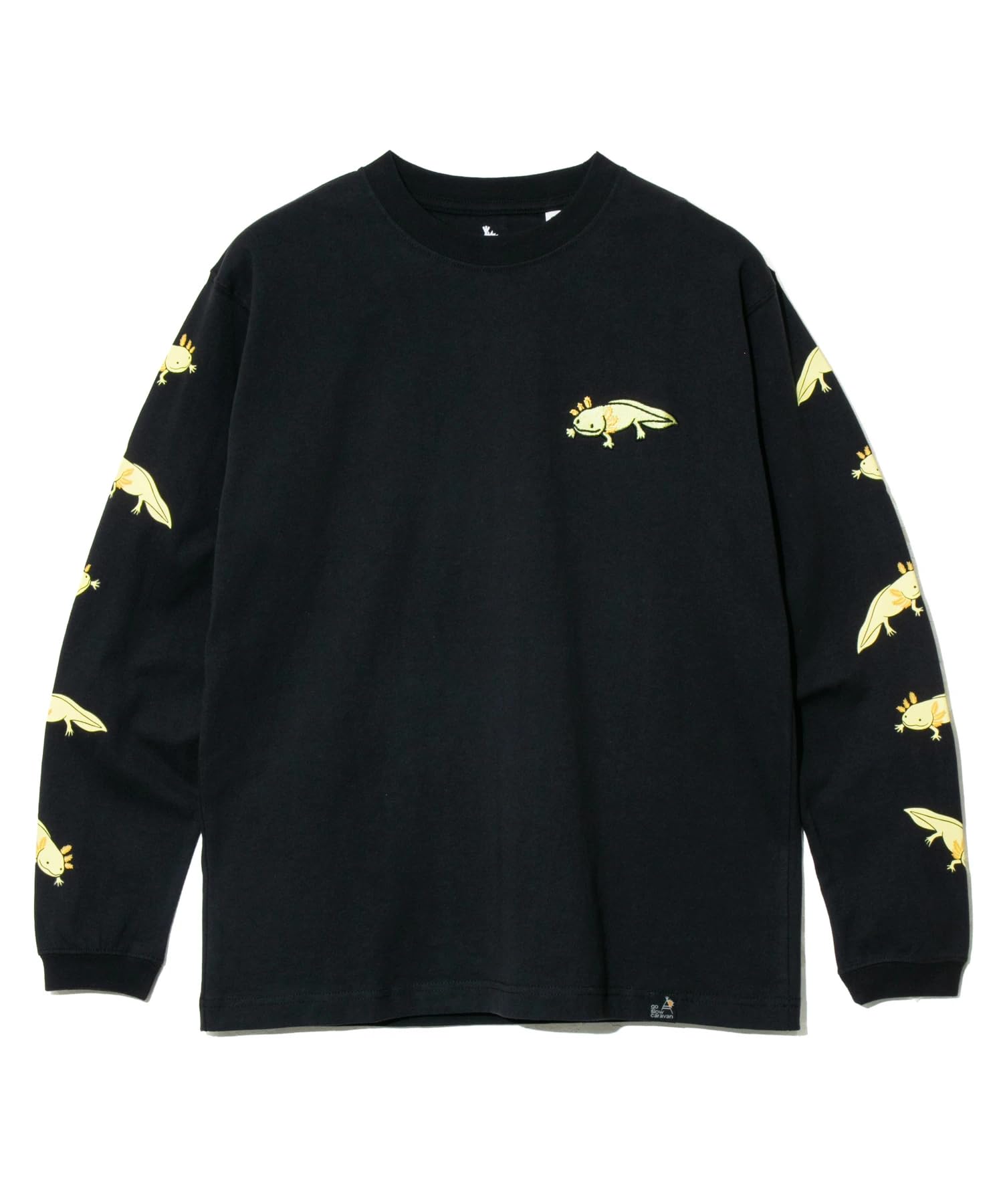 

[go slow caravan] 331904 USA/C Axolotl Long Sleeve T-Shirt, Black, Size M