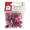 Assortment. FSC 100% Wooden Beads, 12mm Ø, Berry Tones, Polished, 32 Pcs