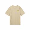 Men's Khaki T-Shirt with Earth Letter Print
