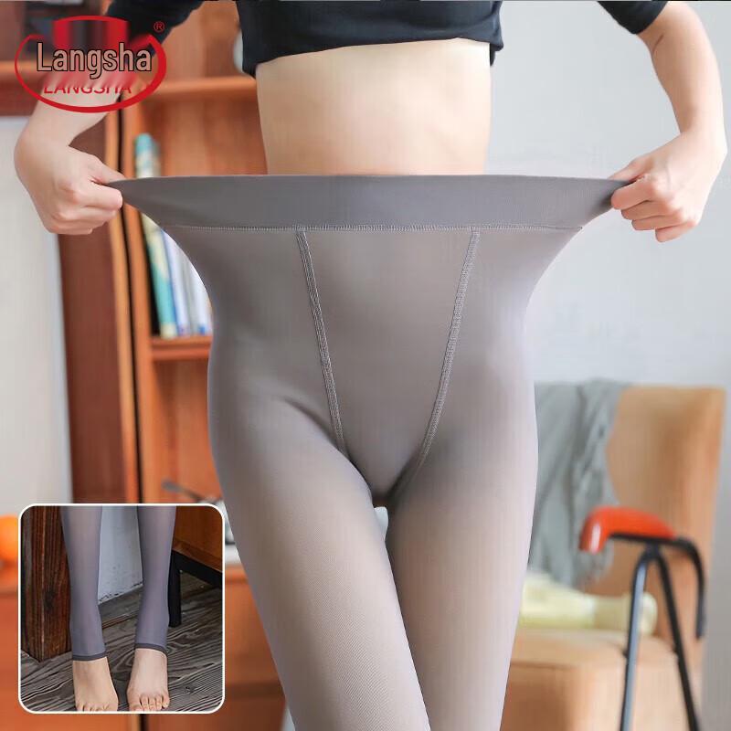 Langsha Women's Thermal Sheer-Look Leggings