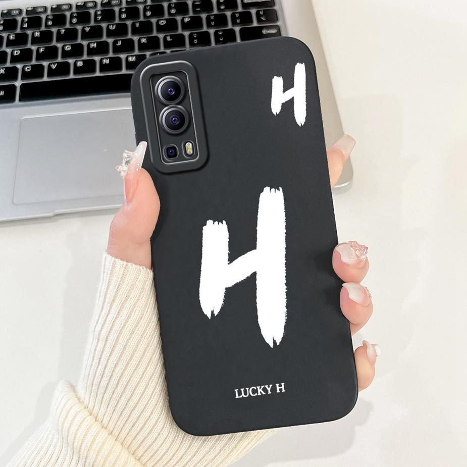 Per Custodia Vivo Y52 5G V2053 Carina Lettere Fortunate Cover Morbida Custodia in TPU Per Vivo Y72 Y 52 VivoY52 VivoY72 5G V2041 Custodie Bumper
