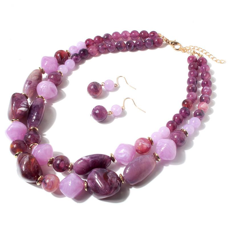 Edle Perlenkette für Damen Mode Verschleißfest Ideale Geschenke Damen Hängeohrringe Set GZW