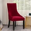 Velvet Sloping Chair Cover High Back Armchair Cover Solid Accent Dining Chair Covers Slipcover Office Hotel Home House De Chaise
