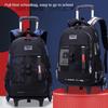 Primary School Students' Trolley Schoolbag Campus Roller Schoolbag Detachable Schoolbag