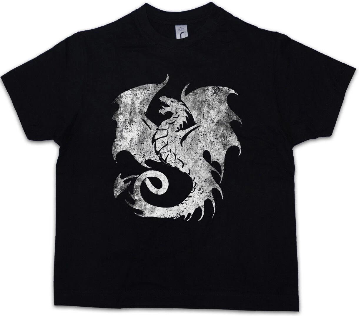 DRAGON V Kids Boys kids boys T-Shirt Tattoo Medieval Monster Japanese Dungeon Dragon 130