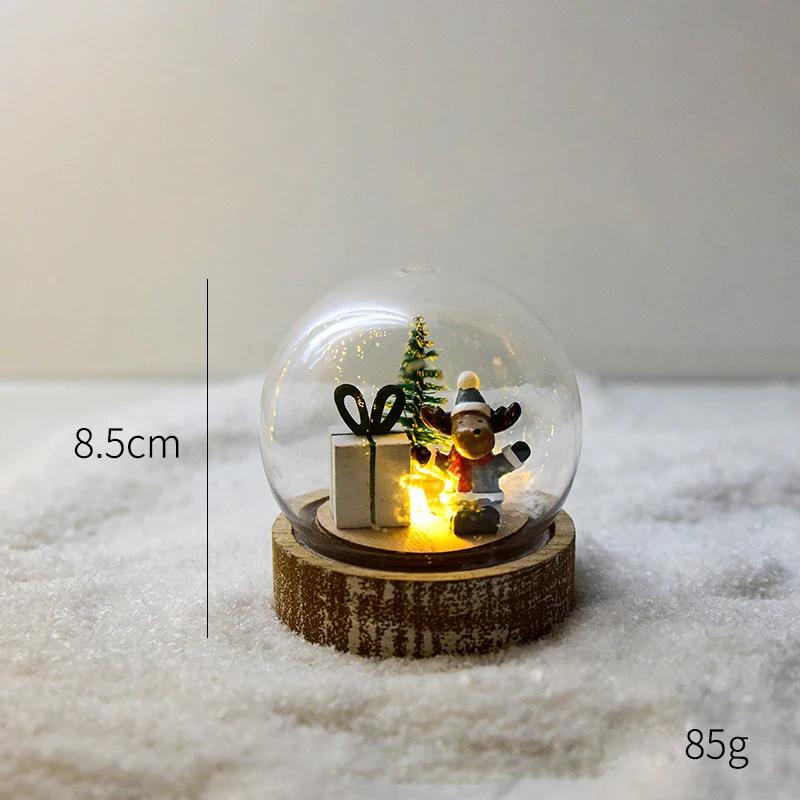 LED Christmas Decorative Lights Transparent Ball Light Christmas Ornaments Child New Year Xmas Gift Bedroom Living Room Decor