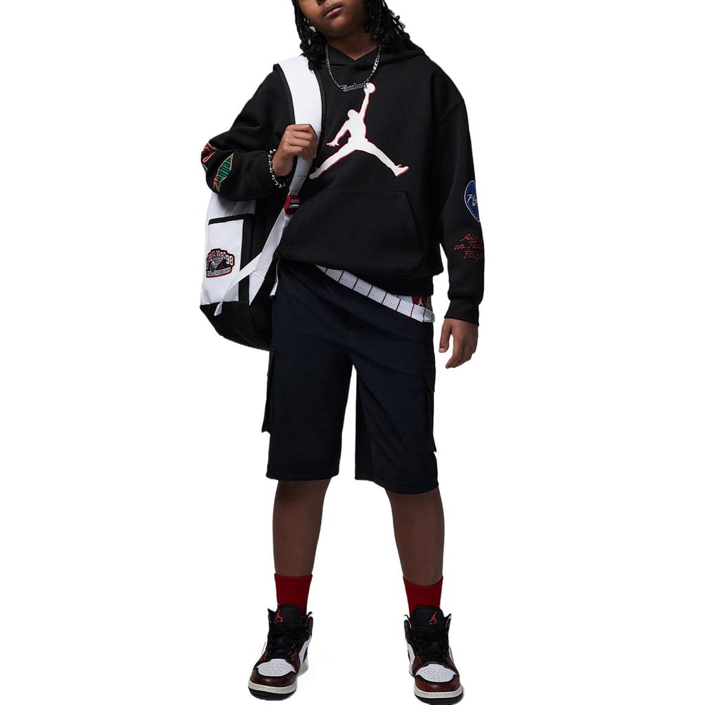 Jordan Lace-Up Comfortable Simple Five-Point Shorts Kids Shorts Black II3088-010