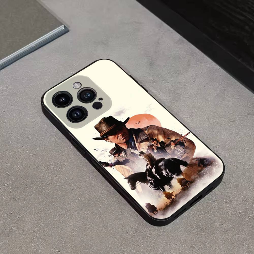 RDR 2 Arthur Morgan Game Phone Case For iPhone 16,15,14,13,12,11 Plus,Pro Max,XS,X,XR,SE,Mini,8,7,Soft Silicone Black Cover