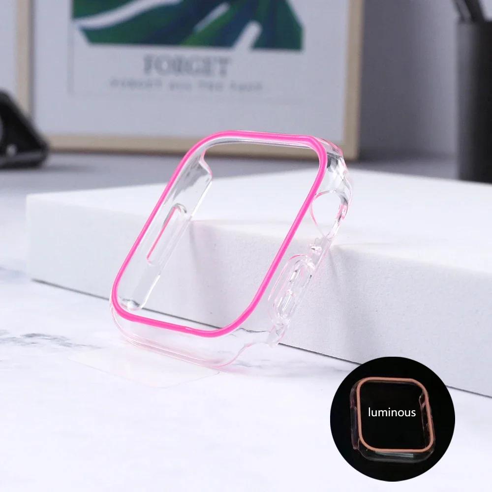 Colorful Cover for Apple Watch Case Ultra 49mm 45mm 44mm 41mm 40mm Hard PC Bumper Protective Frame iWatch 8 7 6 5 SE Accessorie