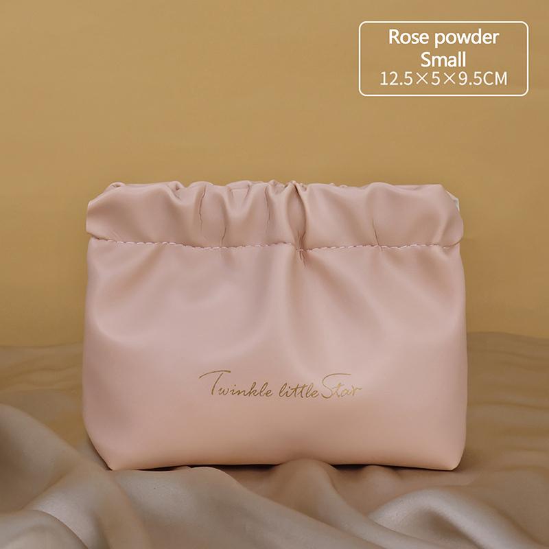 Ins Cosmetic Pouch Bag Lipstick Accessory Storage Bag Water-Proof Pu Earphone Wire Cable Organizer Bag Coin Card Jewelry Holder