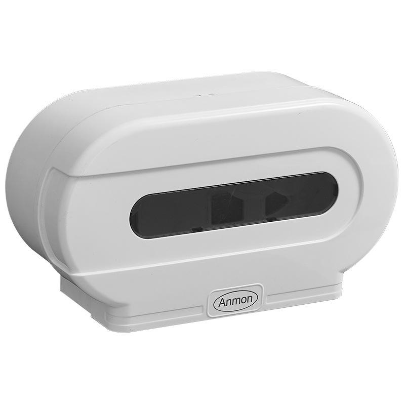 Toilet Tissue Holder Small Double Roll Tissue Box Wall Mounted Paper Holder Waterproof Accessories for Bathroom Paper Towel