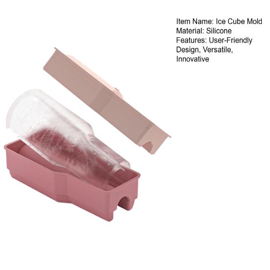 Forma de Gelo de Silicone para Copos de 30/40oz Molde de Gelo de Liberação Rápida Fabricante de Gelo Semi-Cilíndrico Reutilizável para Whiskey Cocktails
