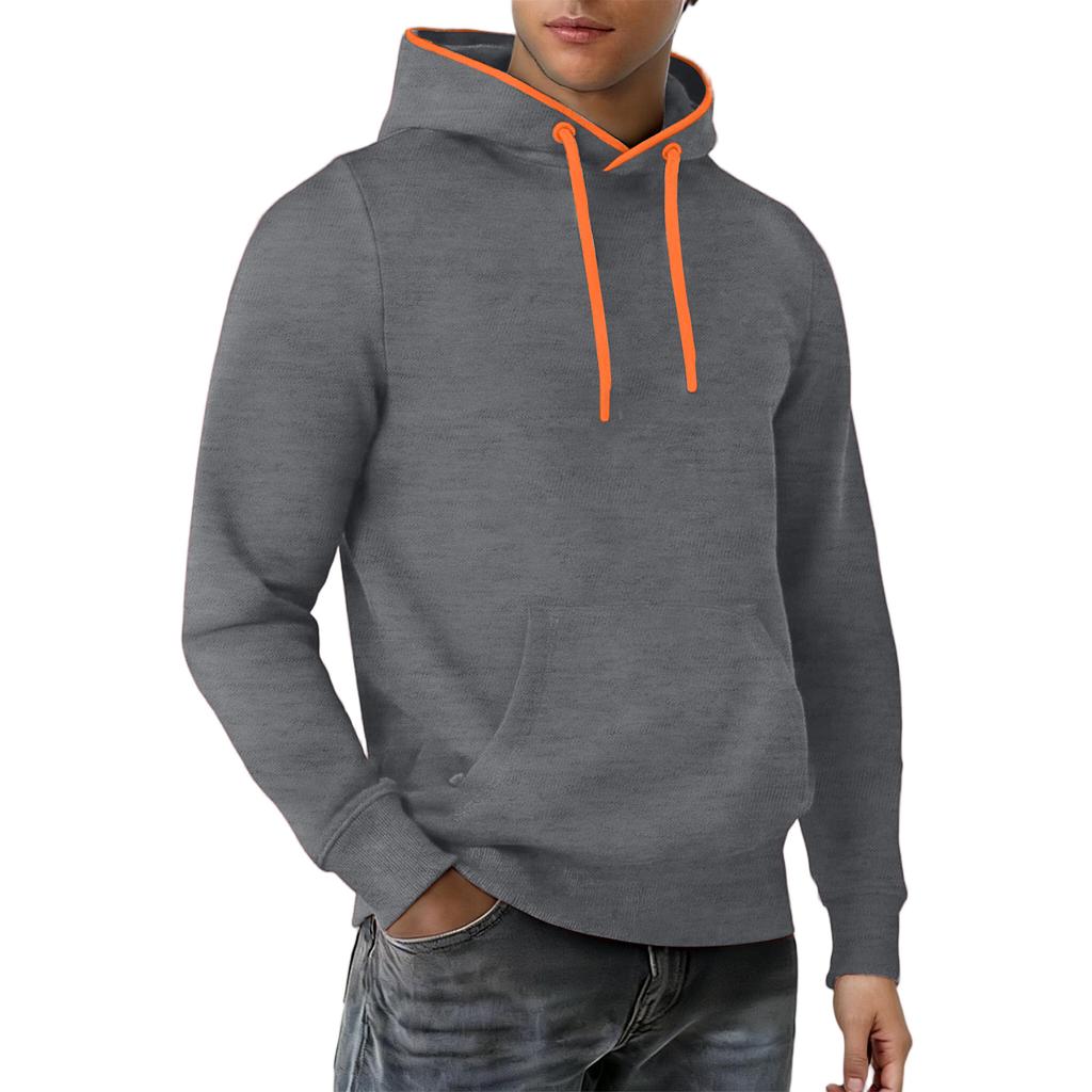 Mens Hooded Sweatshirts Casual Fashion Long Sleeve Drawstring Pullover Comfy Lightweight Workout Hoodies With Pockets
