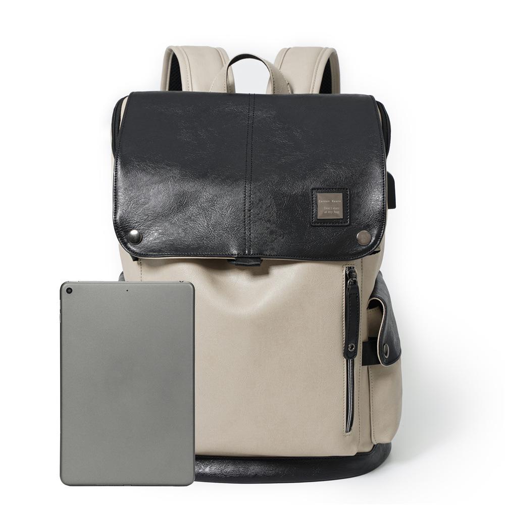 Herren Lederrucksack: Trendiger lässiger Reise- und Schulrucksack für Studenten