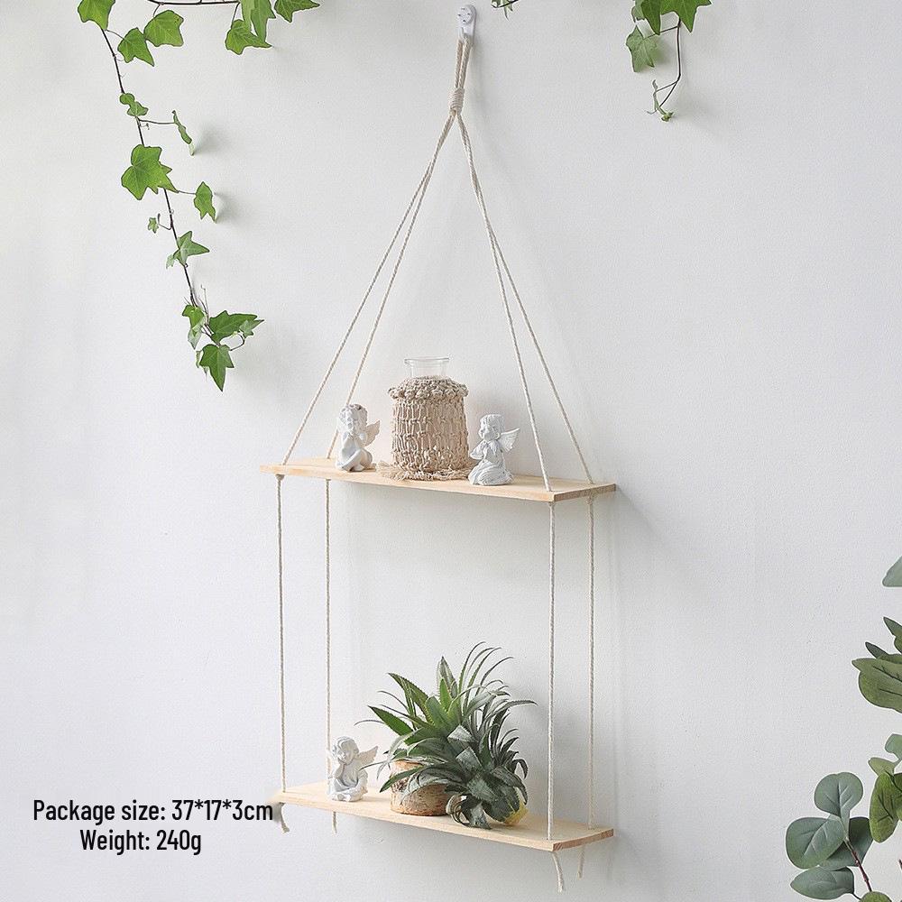 Bohemian Hand-Woven Tapestry Wall Shelf & Flower Pot Rack