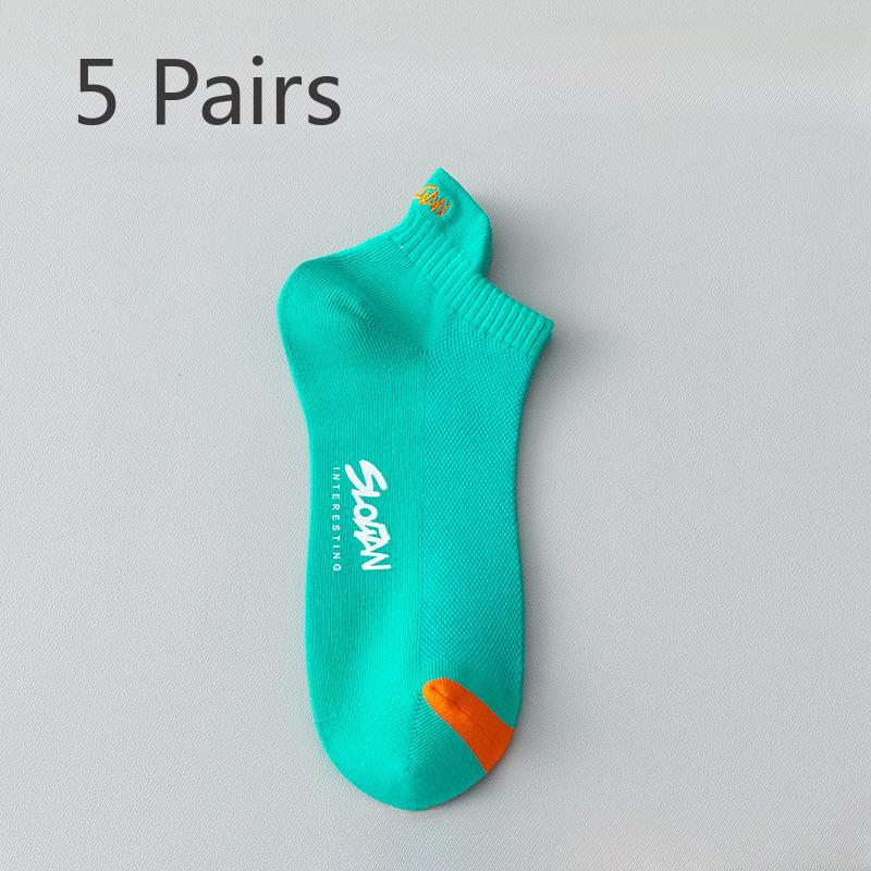 5 par męskich letnich cienkich bawełnianych skarpet pochłaniających pot antyseptycznych antyseptycznych na beri-beri