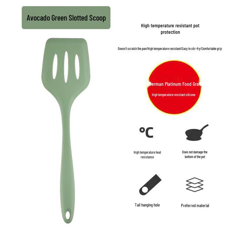 Heat-Resistant Silicone Spatula and Soup Ladle Set – Non-Stick, Food-Grade, Anti-Scald Kitchen Utensils