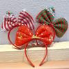 Christmas headband hair accessories holiday gift headband bow party dress up headband