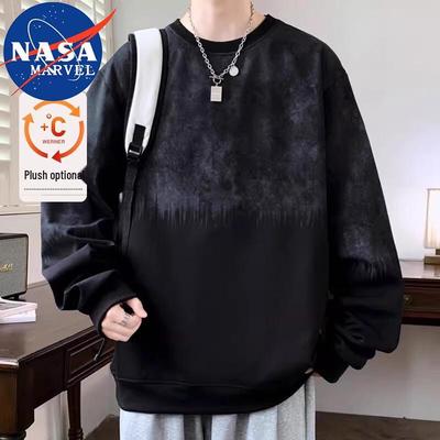 NASA MARVEL Men's American Style Round Neck Sweatshirt