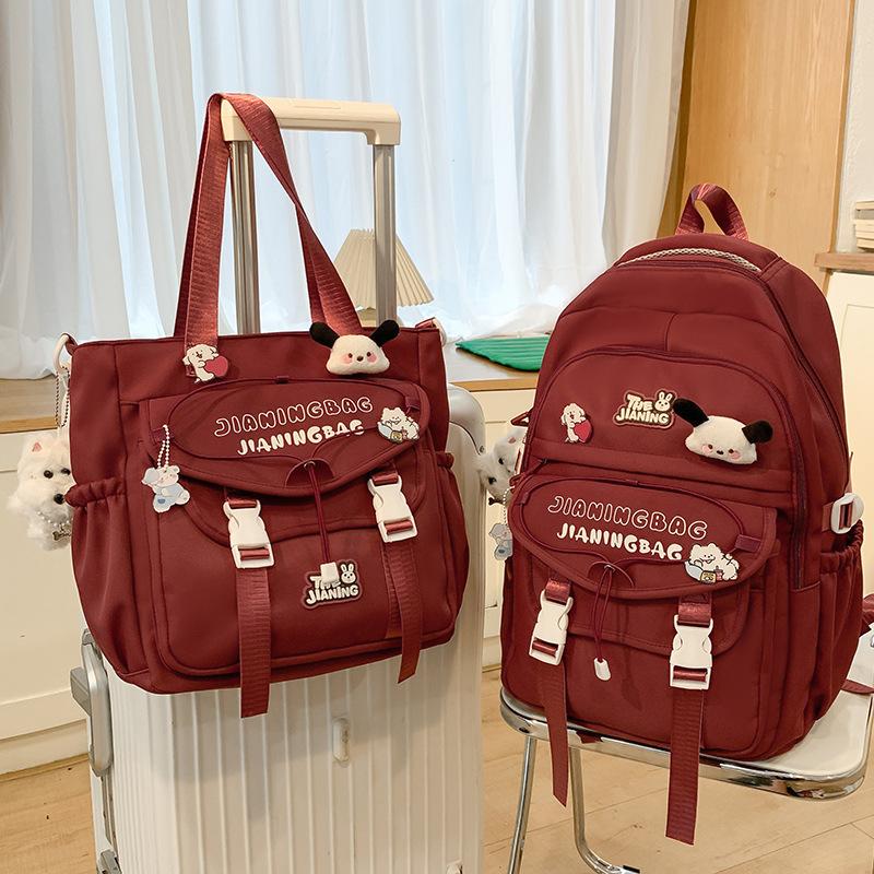 Schoolbags Children Elementary School Girls Junior High School College Students Two Piece Set of Large Capacity Backpacks