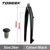 TOSEEK 26 /27.5/29 Zoll Carbonfaser Fahrradgabel Gerade/Konisches Steuerrohr MTB Gabel 9*100mm Mountainbike Gabel Fahrrad Starrgabel
