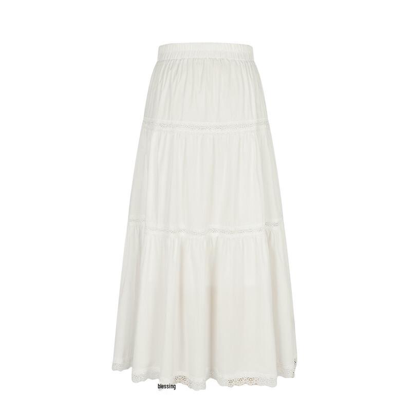 FivePlus Women's High-Waist Lace Midi Skirt