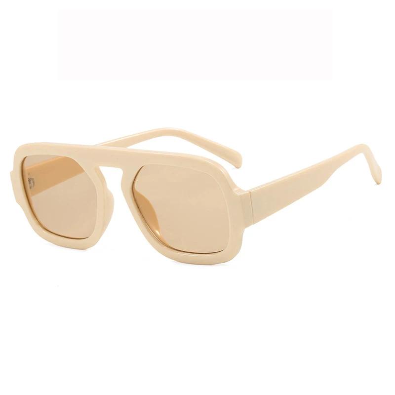 Fashion Retro Tortoiseshell Green Square Sunglasses for Women Men Luxury Designer Fashion Gradient Blue Lens Sun Glasses S13138