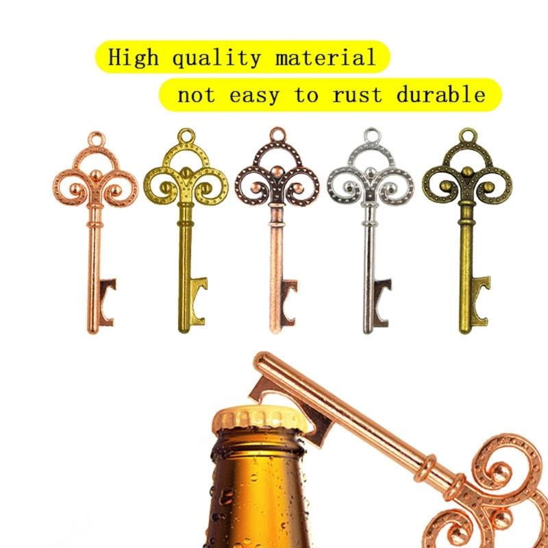 20pcs Skeleton Key Bottle Opener with Card Tag Bridal Shower Party-Favor Souvenir-Gift for Guests Wedding Party Decor