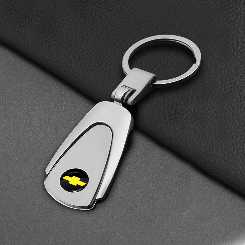 

Car Badge Keychain Metal Leather Key Ring Key Chain Styling Car Accessories for Chevrolet Captiva Colorado Cruze Spark Malibu