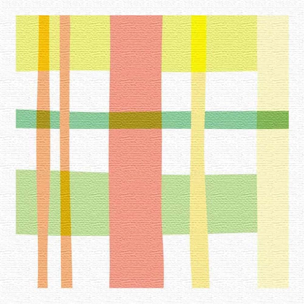 Checkered Green Art 57cm x Made in Stylish Interior Living Fabric Panel Panel, 57cm, Large, Japan, Poster, Decor, Room, Pastel, Modern, Geometric,