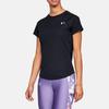 Under Armour Running Fitted Round Neck Short Sleeve T-Shirt Women Tops Black 1326462-001