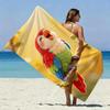 Cartoon Parrot Print Beach Towel Patterned Sunscreen And Windproof Suitable For Swimming Pool Camping Travel