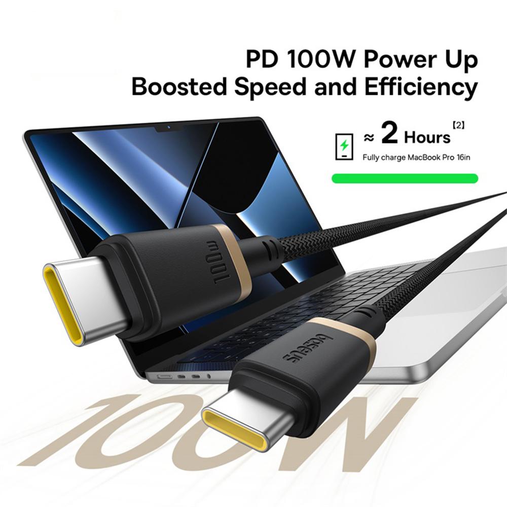 BASEUS Dura Series PD 100W Fast Charging Cable Type-C to Type-C Data Cord,Length: 1m
