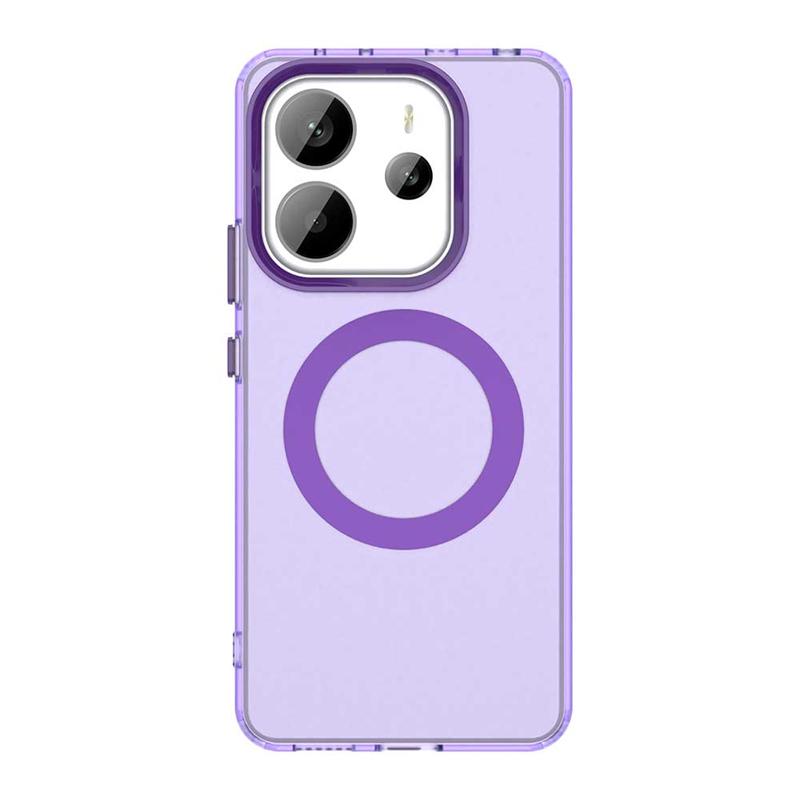 Magnetic Adsorption Wireless Charge Case For Redmi Note 14 4G Transparent Back Case Redmi Note 14 4G Case For Redmi Note 14 4G