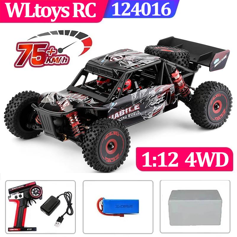 75 KM/H WLtoys 124016 124017 60 KM/H 144001 Rc Electric 4wd Battery High Speed Atv Remote Control Drift Rc Cars for Adults Toys