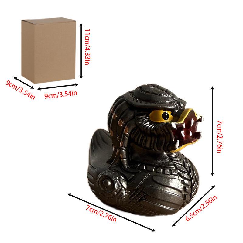 Evil Alien Duck Resin Statue Funny Gift Idea Car Dashboard & Desk Decor Unique Ornament